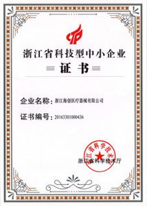 Sertifikat UKM Sains dan Teknologi di Provinsi Zhejiang