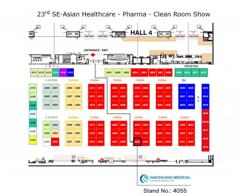 Stand guide map 23rd SE-Asian Healthcare Pharma Clean Room Show